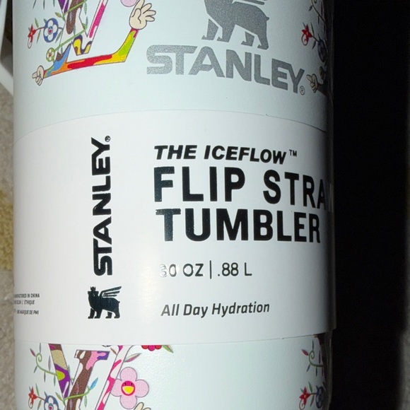 Stanley Louis Vuitton White 30oz Tumbler with Colorful Floral Design - Picture 2 of 5